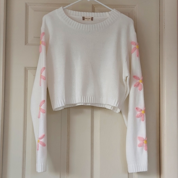 Altar'd State Embroidered Flower Sweater - Picture 1 of 3